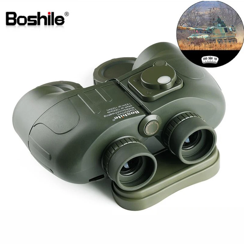 Powerful 10X50 Military Binoculars Rangefinder Compass Professional Waterproof Tactical Telescope LLL Night Vision For Hunting