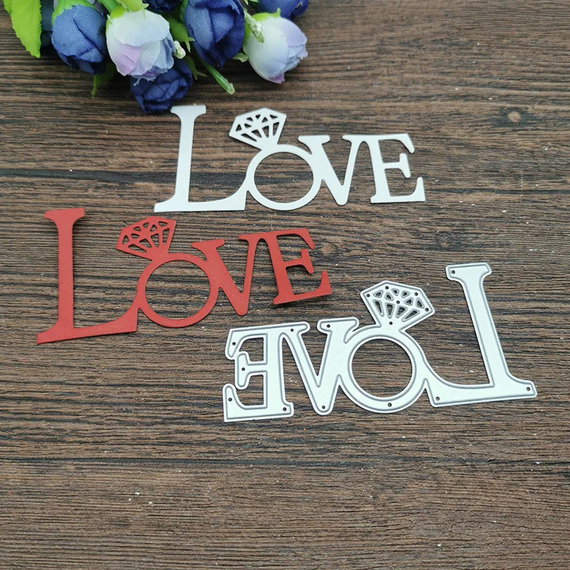 

AOKEDIY Love Metal Cutting Dies Stencils For DIY Scrapbooking Decorative Embossing Handcraft Die Cutting Template