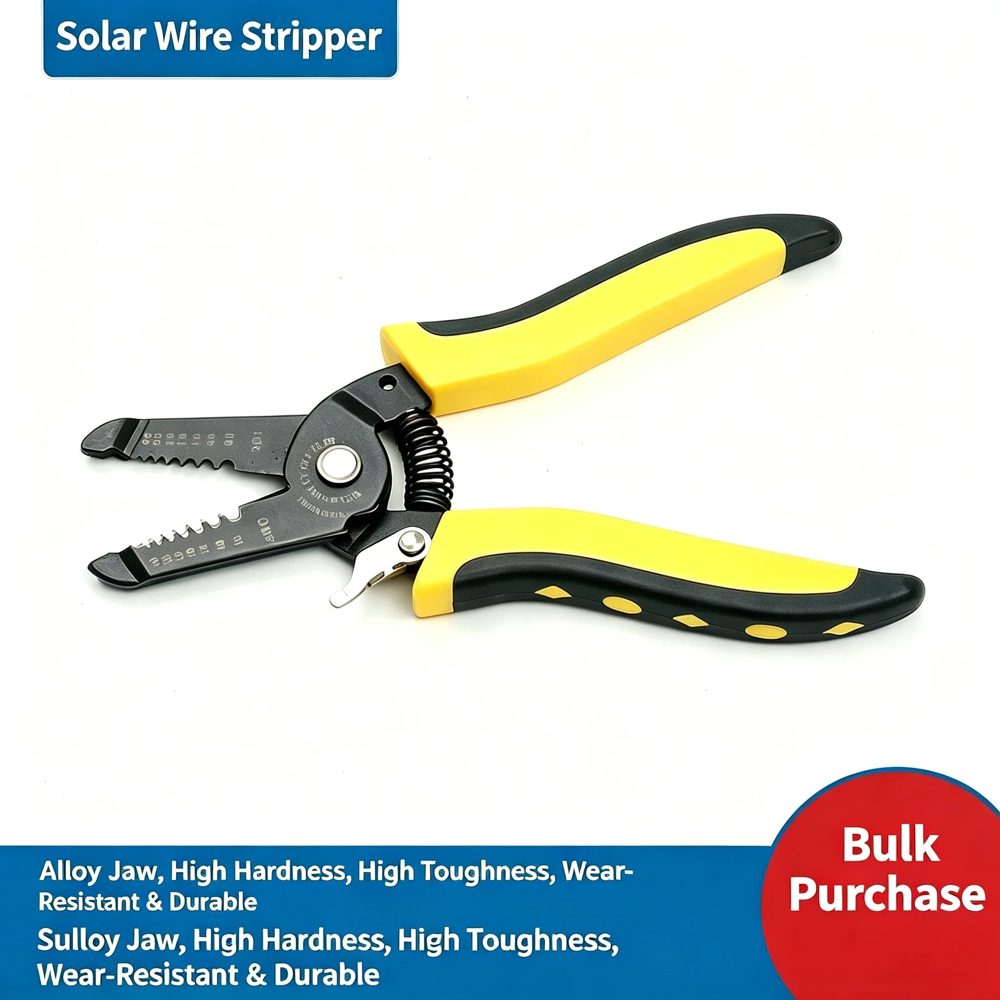 Wire stripper 7-inch electrician wire crimping tool, wire stripper, wire pulling, cutting, integrated cable tool