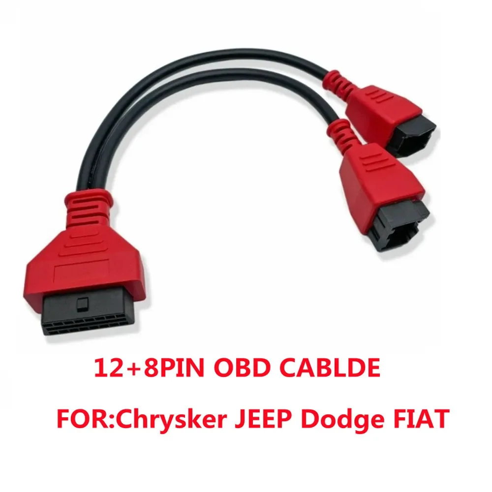 OBDII 12+8Pin Programming Cable for Chrysler JEEP Dodge Fiat for Autel DS808 906 908 PRO XTOOL VVDI OBDSTAR DP