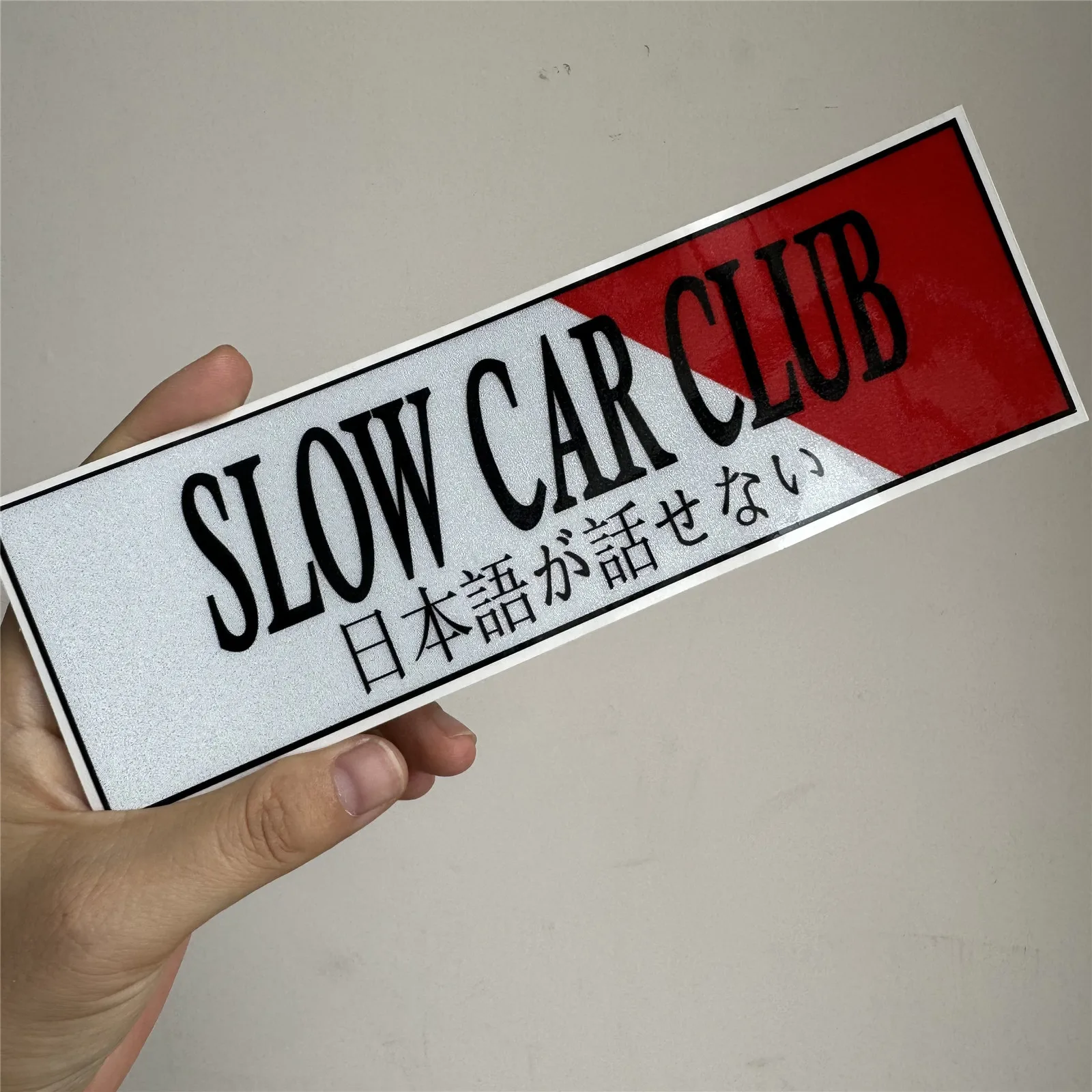 Car Stickers Vinyl for Japanese SLOW CAR CLUB Auto Window Body Decal Graffiti Motorbike Laptop Stickers