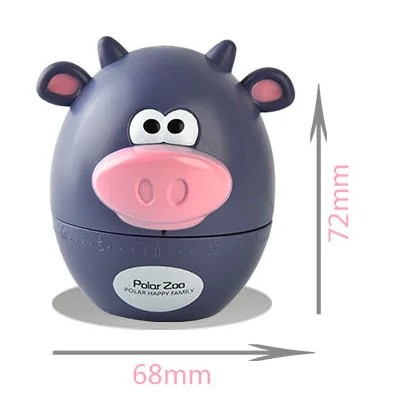 Kitchen Timer Cute Countdown Alarm Clock Animal Child Study Timer Mechanical Timer Kitchen Cook Tool Timer Gadget