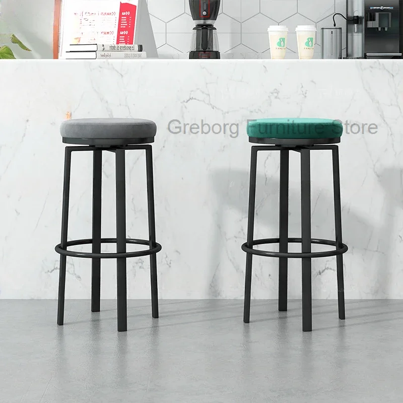 Kitchen Bar Chair Barbershop Stools Luxury Cheap Counter Antique Furniture Metal Chairs Beauty Salon Armchair Garden Cafe