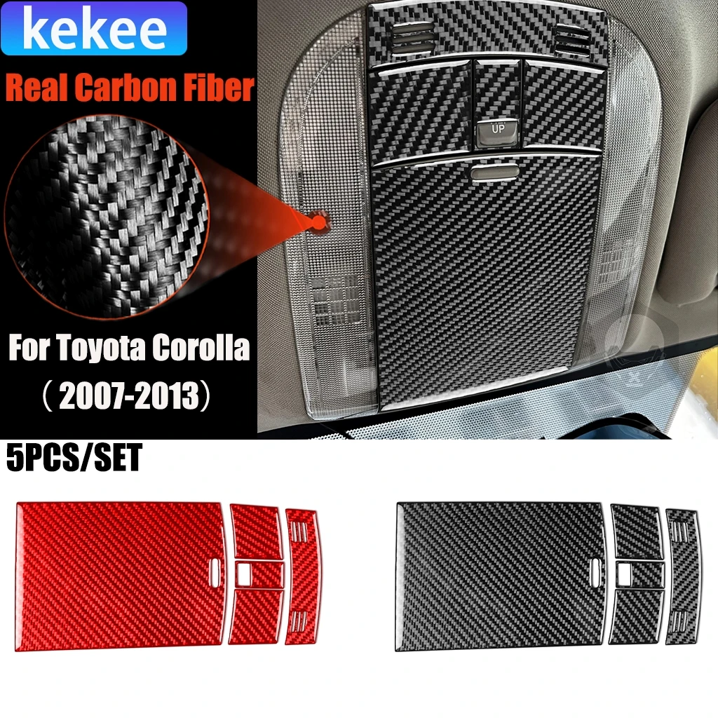 

Carbon Fiber Car Accessories Reading Light Panel Modified Interior Trim Cover Sticker For Toyota Corolla 2007 2008 2009-2013