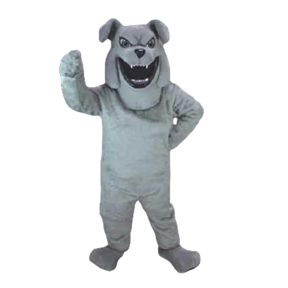 Grey Bulldog Barky Mascot Costume Adult Size Animals Mascotte Mascota Outfit Suit for School Performance Party Carnival SW701