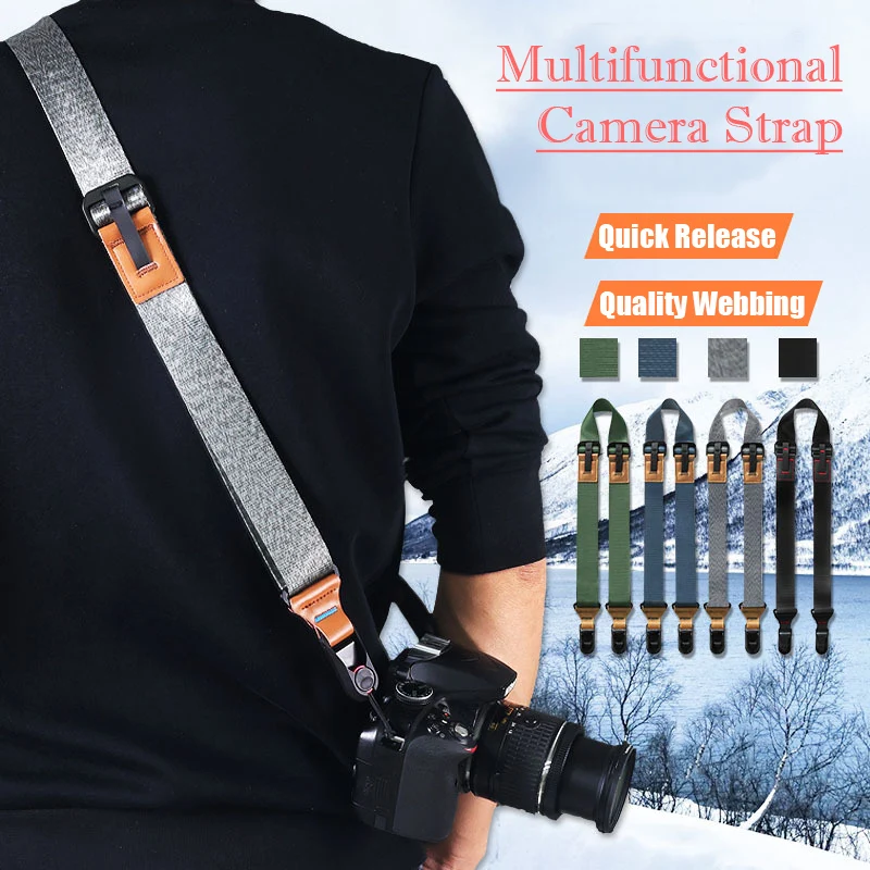 Многофункциональный наплечный ремень для камеры Canon EOS R5 R6 Nikon Z7 Z6 Sony A6400 A7M4 A7C Fuji XT4 Micro DSLR