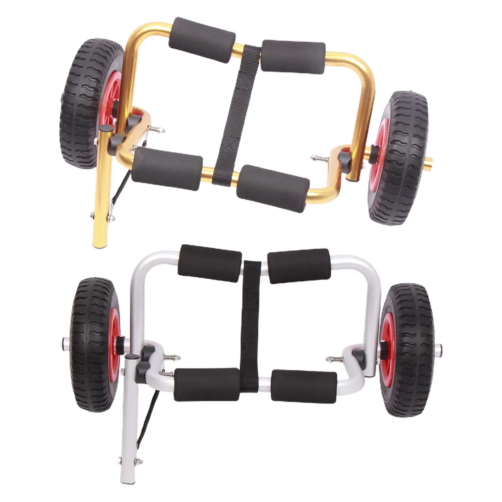 Universal Kayak Cart Dolly Airless Tires Foldable Trailer Sand Wheels Aluminium