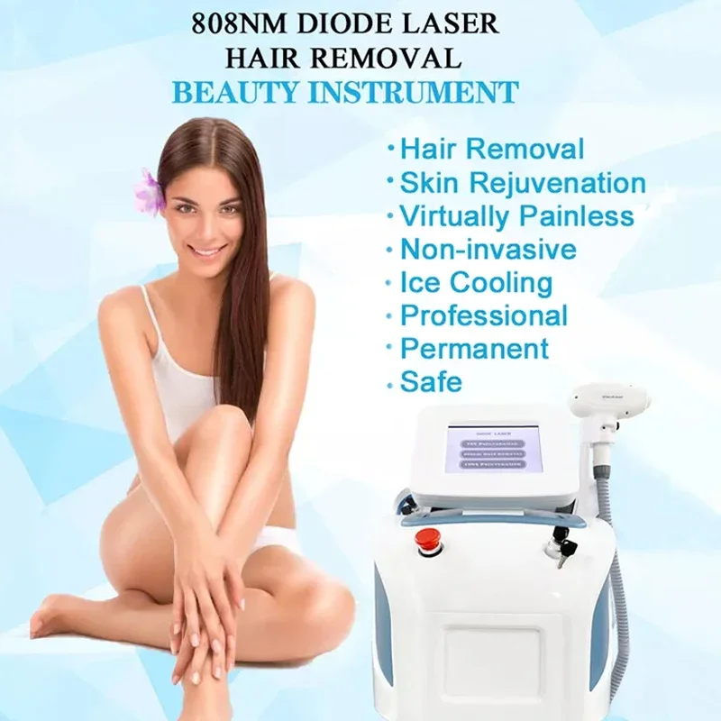 

Portable High Power Ice Cooling Triple 755 808 1064 Device Diode r 3 Wavelength Painless 808nm