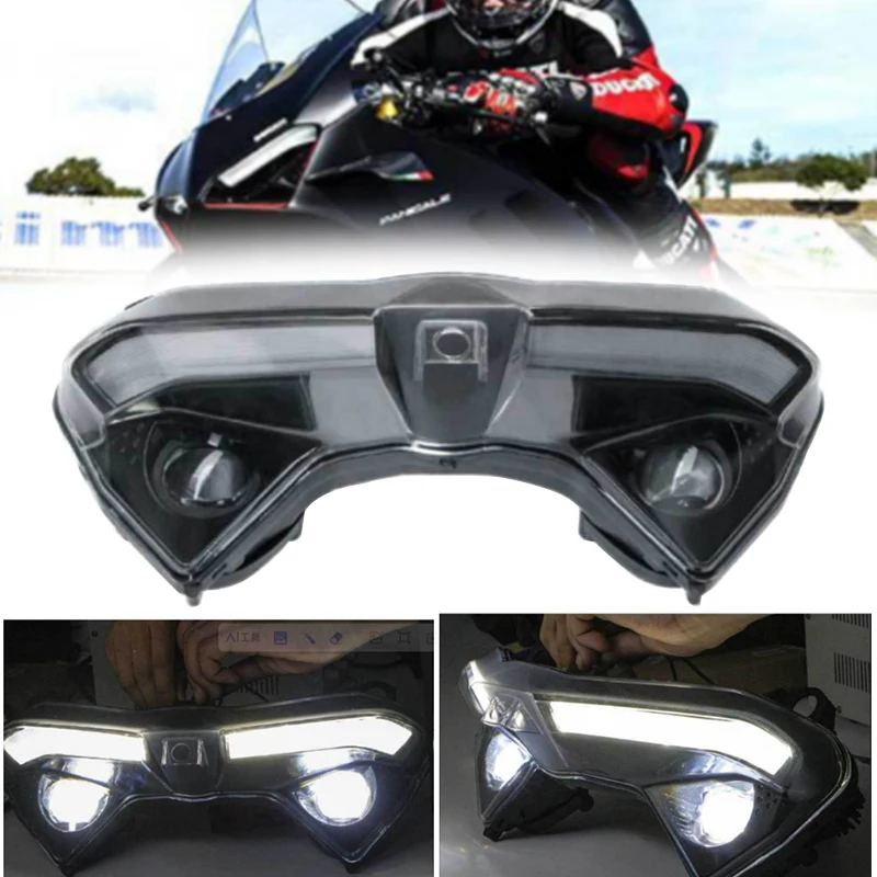 1PCS FOR PanigaleV4/V2 Motorcycle LED Front Headlight Headlamp Assembly For DUCATI Panigale V4 V4S V4R V4SP 2018-2023 V2 2020-20