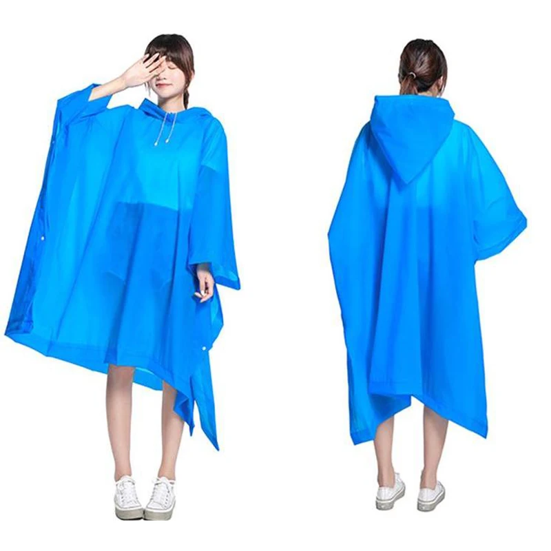 1Pcs Multifunctional Raincoat Outdoor Waterproof Rain Poncho Women Men Adult Hooded Reusable Rain Coat For Camping Tent Mat