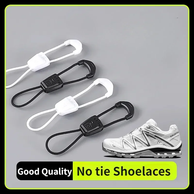 New No Tie Shoe Laces Round Tennis Laces Without Ties Adult Kids Quality Running Sneakers Shoelaces Black White Shoes Accesories