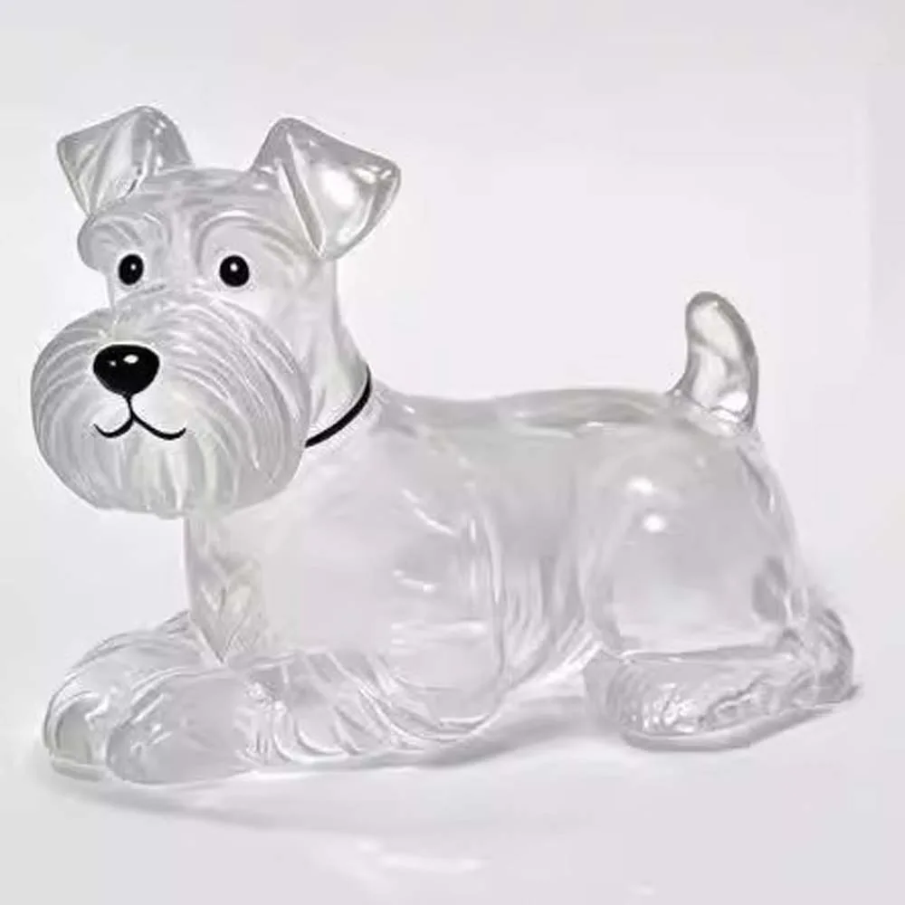 Hanging Decor Dog Shape Dog Hair Storage Box Hair Grooming Transparent Pet Hair Keychain Keyring Acrylic Puppy Pendants Backpack