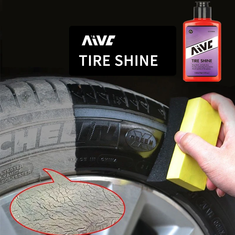 Tire Shine AIVC 150ML Tyre Gloss Coating Hydrophobic Sealant Wax For Car Wheel Auto Care Re-black Chemistry Filler