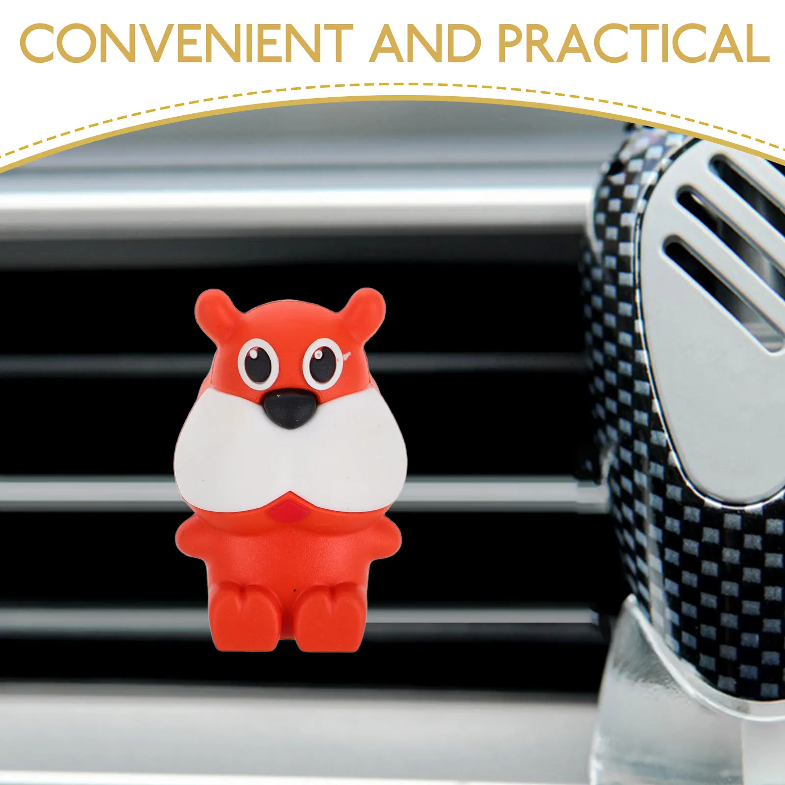 

2pcs Air Freshener Vent Clip Animal Design Durable Fragrance Diffuser Adjustable Scent Easy Clean Dashboard Decoration