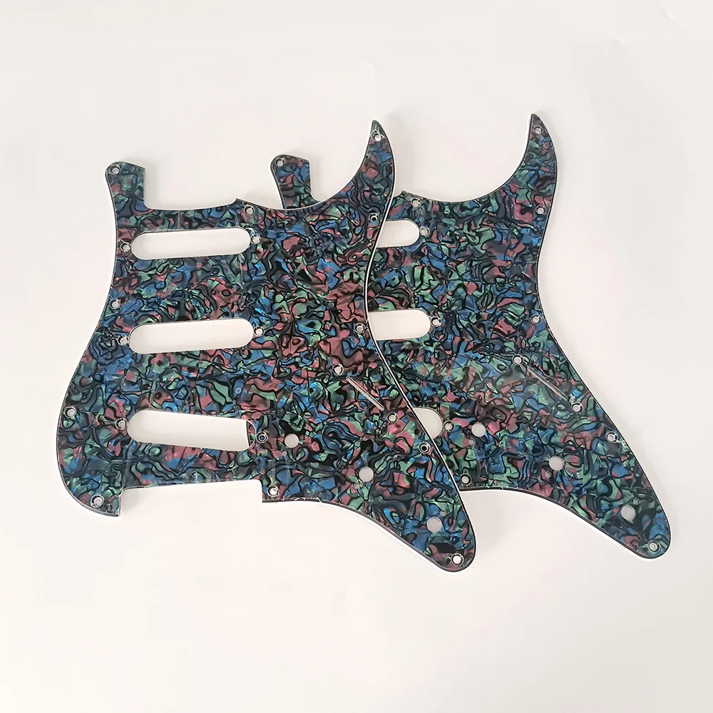 11 Screw Hole Guitar Pickguard for USA/Mexico Fender Strat Standard SSS St Scratch Plate NO Control Punch Holes Multi Color