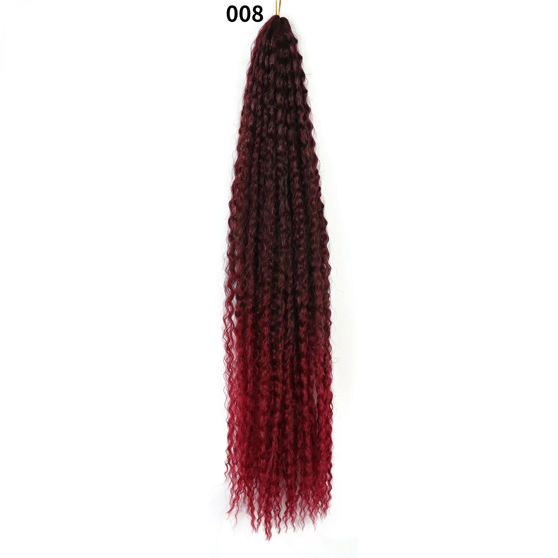 Similler Afro crespo ricci sintetici all'uncinetto intrecciare i capelli 28 pollici Ombre parrucchino 120g