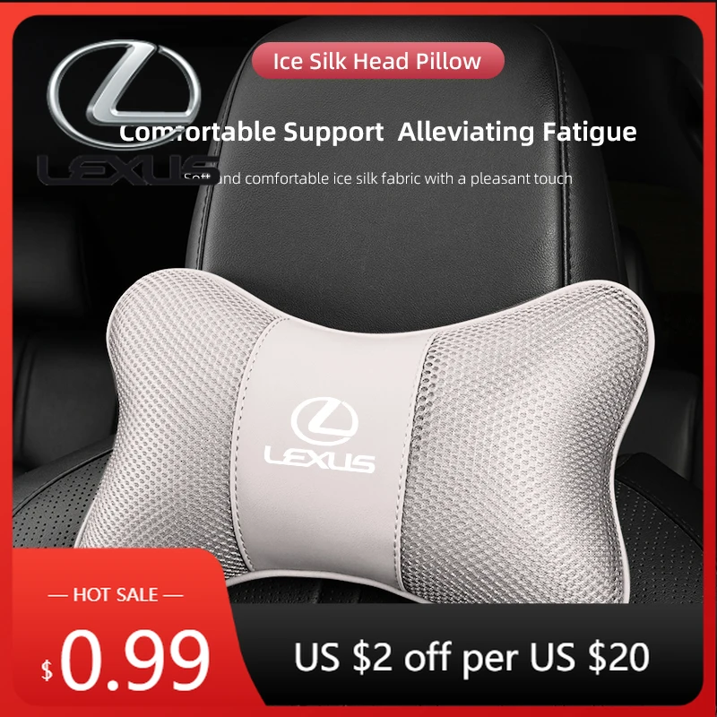 

Interior Stickers Lexus Car Seat Headrest Lce Silk Fabric Breathable For F SPORT GS GX LS LX CT LC RC GX460 Ct200h LBX NX RX 350