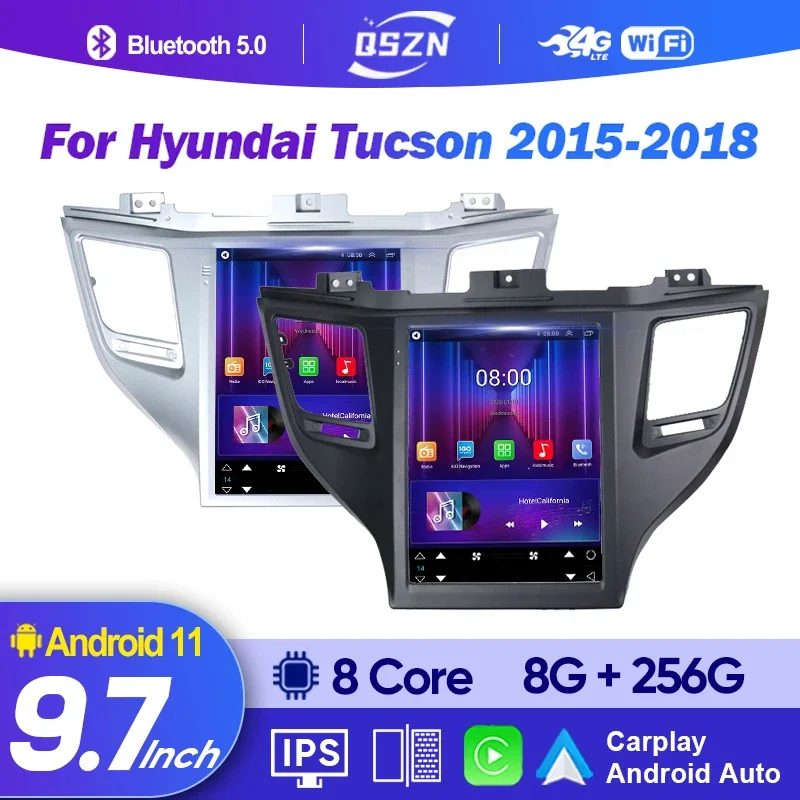 QSZN Android 12 Car Radio For Hyundai Tucson 2015 - 2018 Multimedia Video Player GPS Navigation 4G Stereo Carplay Auto Head Unit