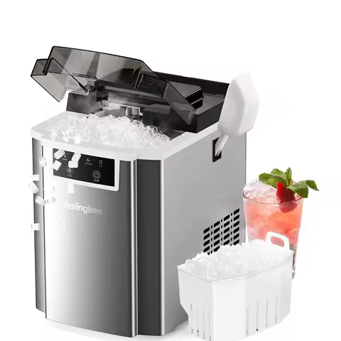 Making Soft Pellet Ice - Self-Cleaning, Sonic Ice, Pebble Ice Machine for Home Kitchen, Office - Stainless Steel