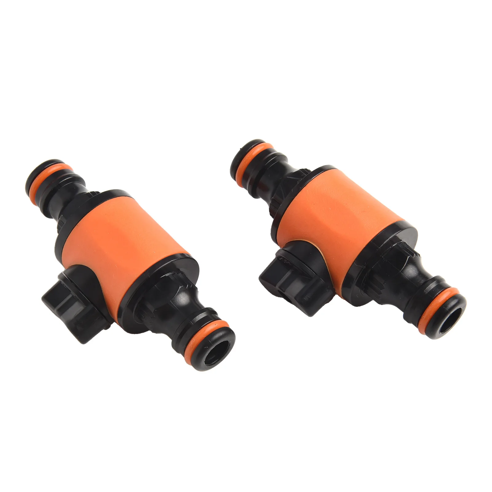 Garden Hose In-Line Tap Valve Connector Set 2pcs Designed for 16mm Quick Coupler Fittings in Watering Applications