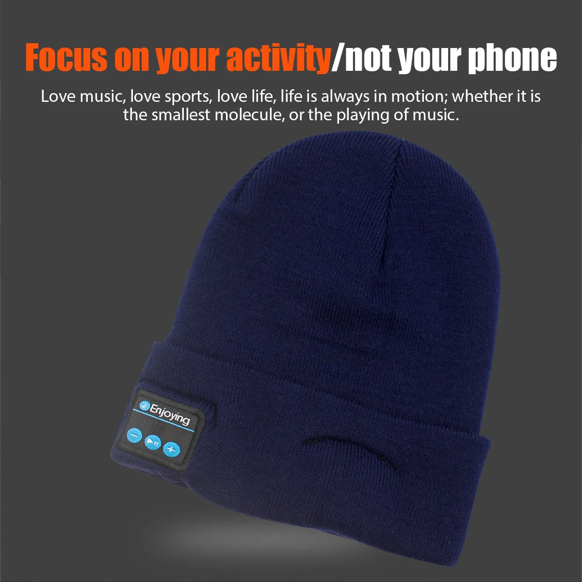 Wireless Bluetooth Music Hat Outdoor Knitted hat Headphone Winter Warm Beanie Speaker Removable Cap For Cycling Running Yoga