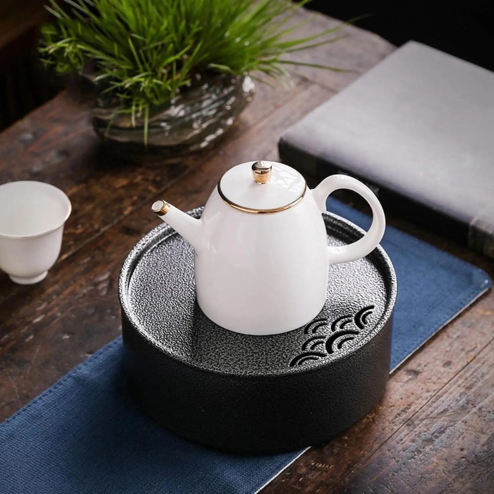 Tea Tray Multifunctional Filter Tray for Small Tea Sets Round Teapot Tray