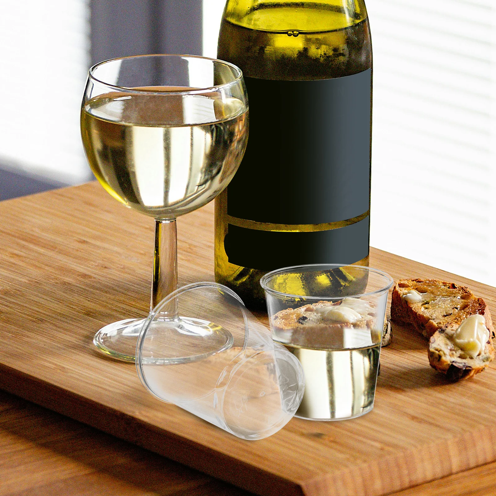 

100pcs Plastic Tasting Clear Hard Plastic Party Cups For Wine Juice Cocktail Small Beverage Cups Disposable Drinkware Party