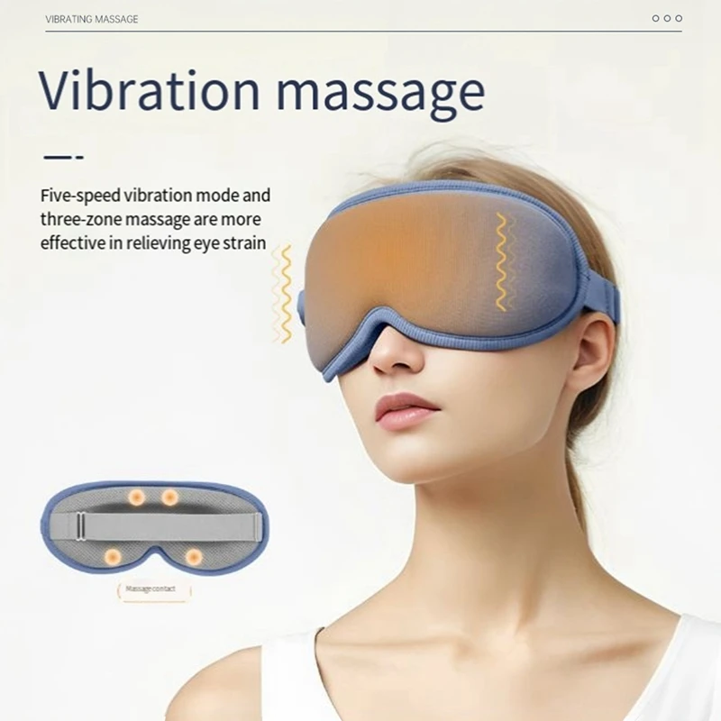 ●3D Eye Mask for Sleeping Hot Compress Massage Blindfold Night Sleep Mask Block Out Light for Women Men Eye Cover