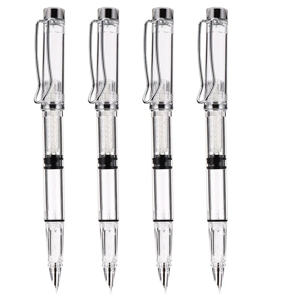 4 قطعة أقلام الخط شفافة صنعة دقيقة قبضة مريحة التحكم الدقيق الكتابة ممارسة أقلام الخط