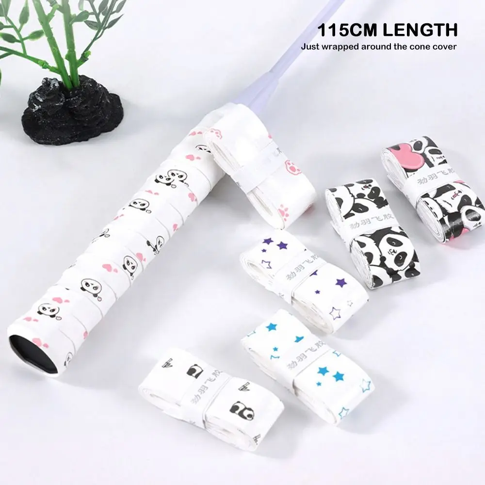 Sweat Absorption Tennis Badminton Grip Tape Carroon Panda Wear-resistant Badminton Racket Grips Wrap Anti-slip Sweatband