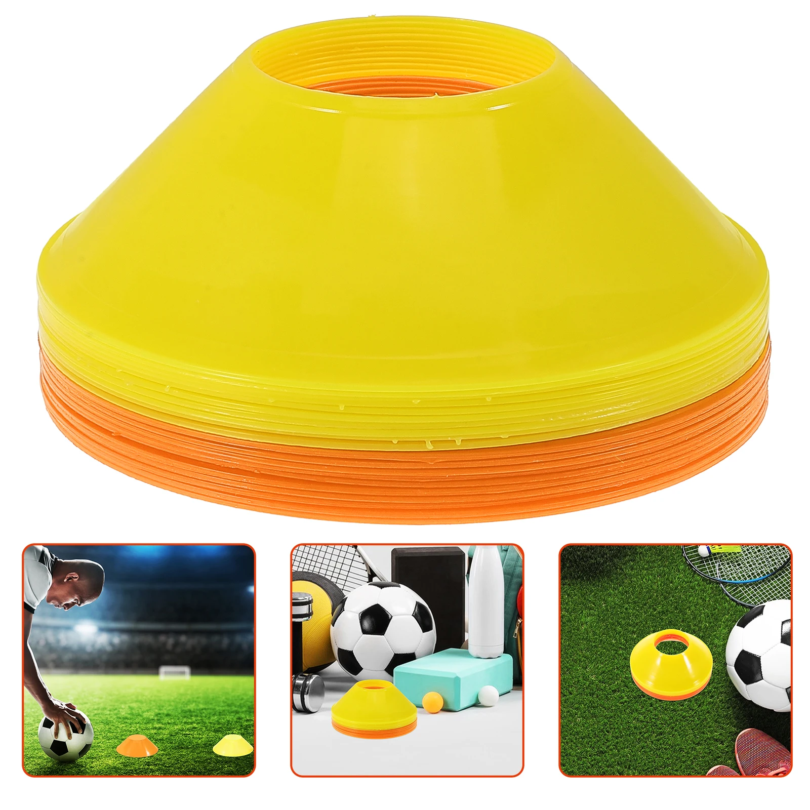 

20 Pcs Football Training Obstacles Cones Basketball Equipment for s Soft Soccer Drills