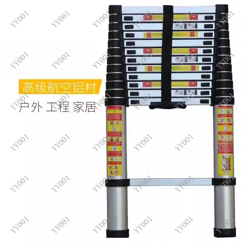 Telescopic Ladder Thickened Aluminum Alloy Portable Extension Ladder for Home & Construction Use view 2