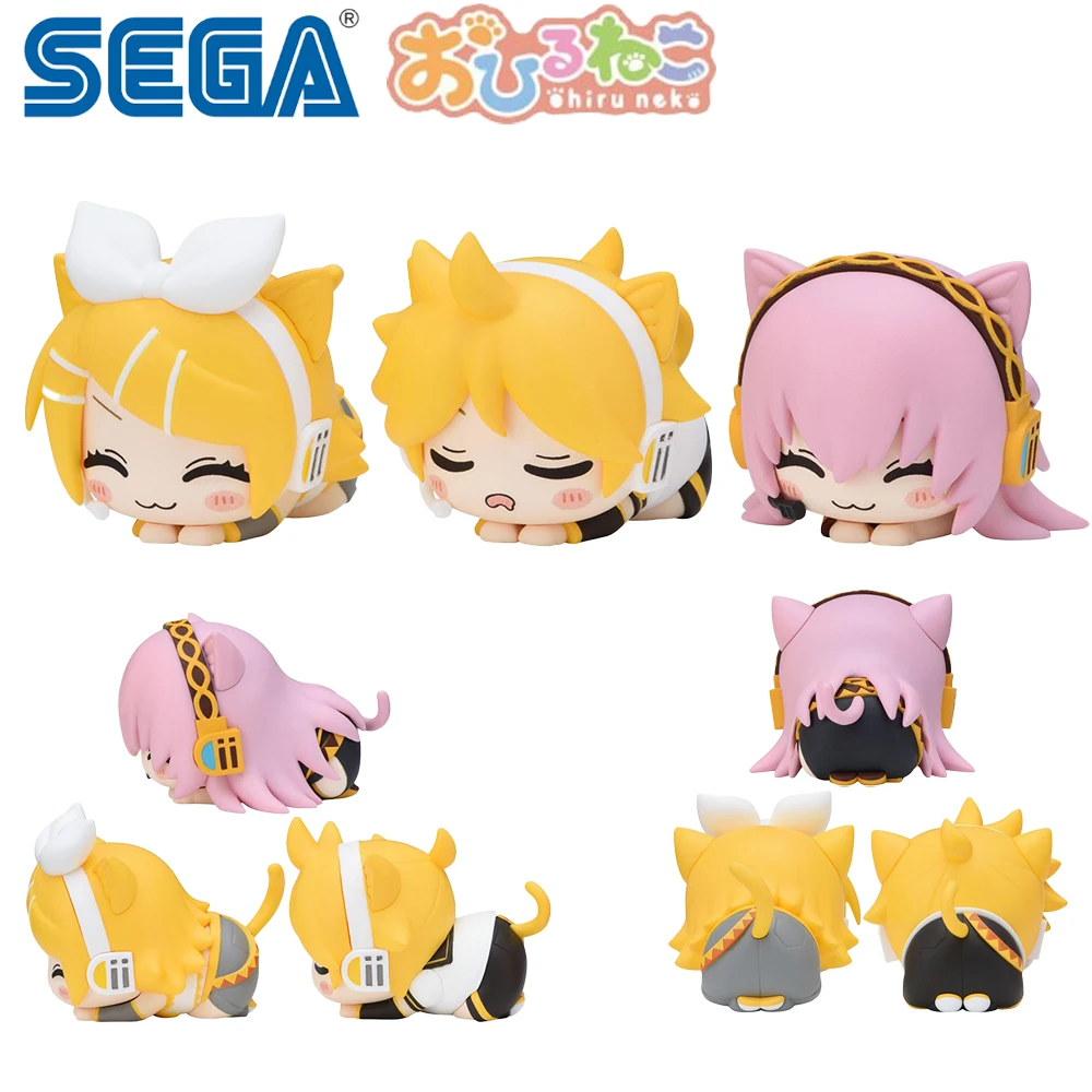 Pre Sale Original Sega Ohiruneko Mini Figure Piapro Characters Kagamine Len Kagamine Rin Megurine Luka Mini Anime Q Style Figure