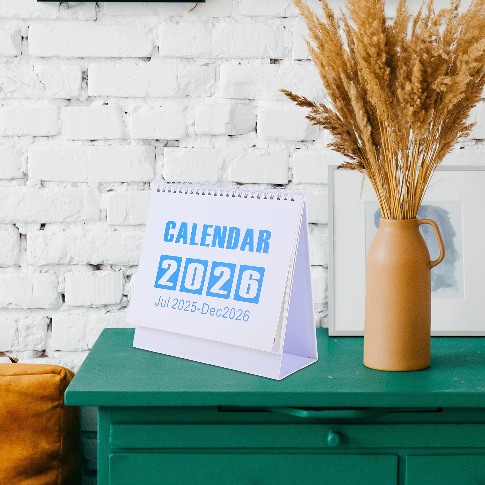 2026 Desk Calendar Metal Ring Binding Sturdy Paper Office Daily Organizer Planner Work Schedule Appointment Student