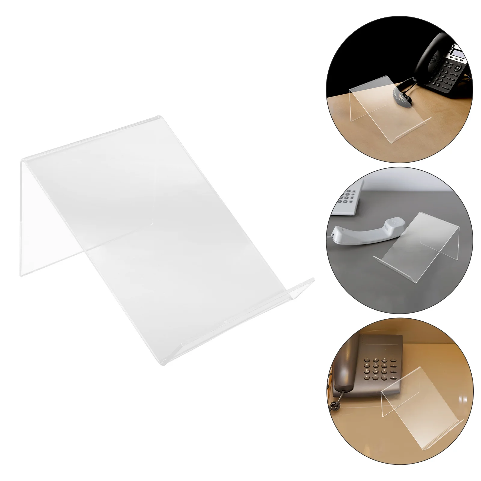 

Clear Acrylic Transparent Phone Holder Heightened Widened Design Desk Stand for Office Home Travel Display Mobile Phone Stand
