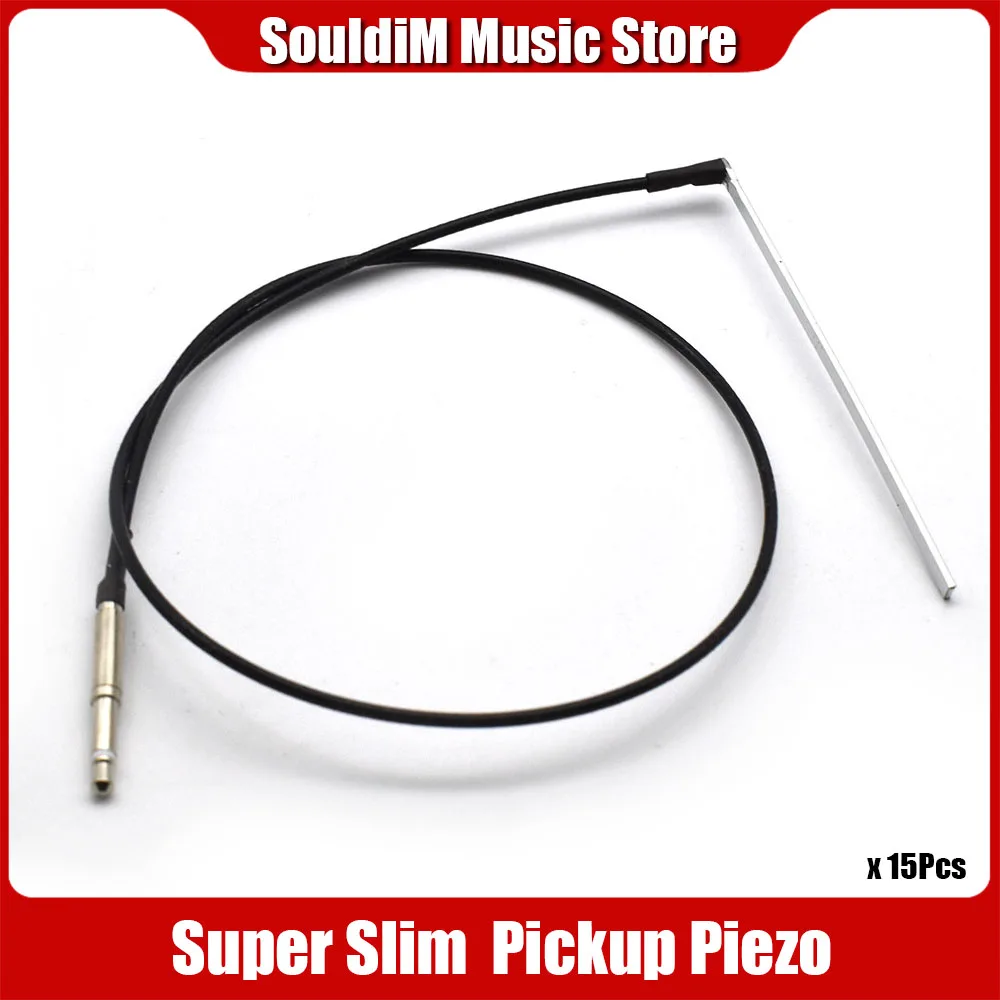 

15Pcs 0.9MM Ultra Thin Guitar EQ Pickup Piezo for Acoustic Guitar Silver Wooden Guitar Parts