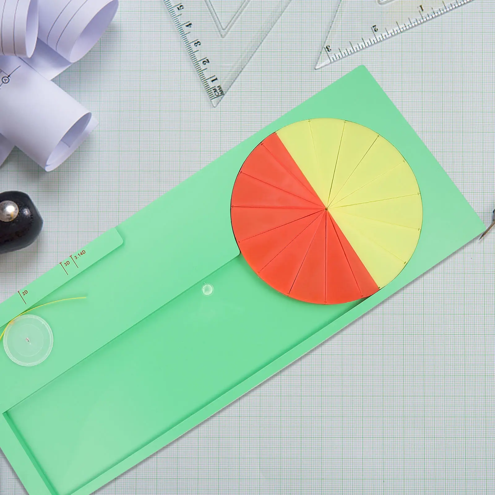 1Pcs High-Grade Circular Area Pi Demonstrator Lightweight Portable Math Teaching Tool for Elementary School Students Teachers