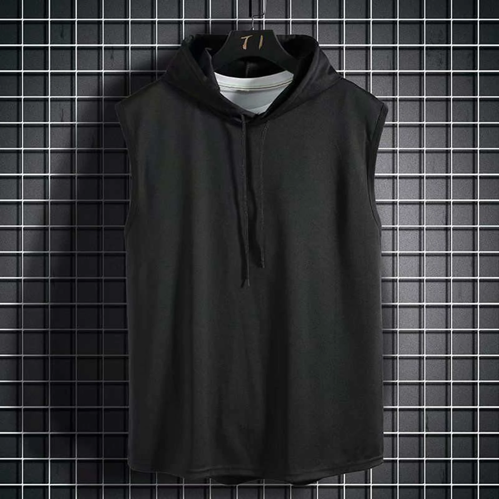 Men's Summer Sleeveless Shirt Comfortable to Wear Crop Tank Top T-Shirt for Outdoor Traveling Shopping Wear image 4