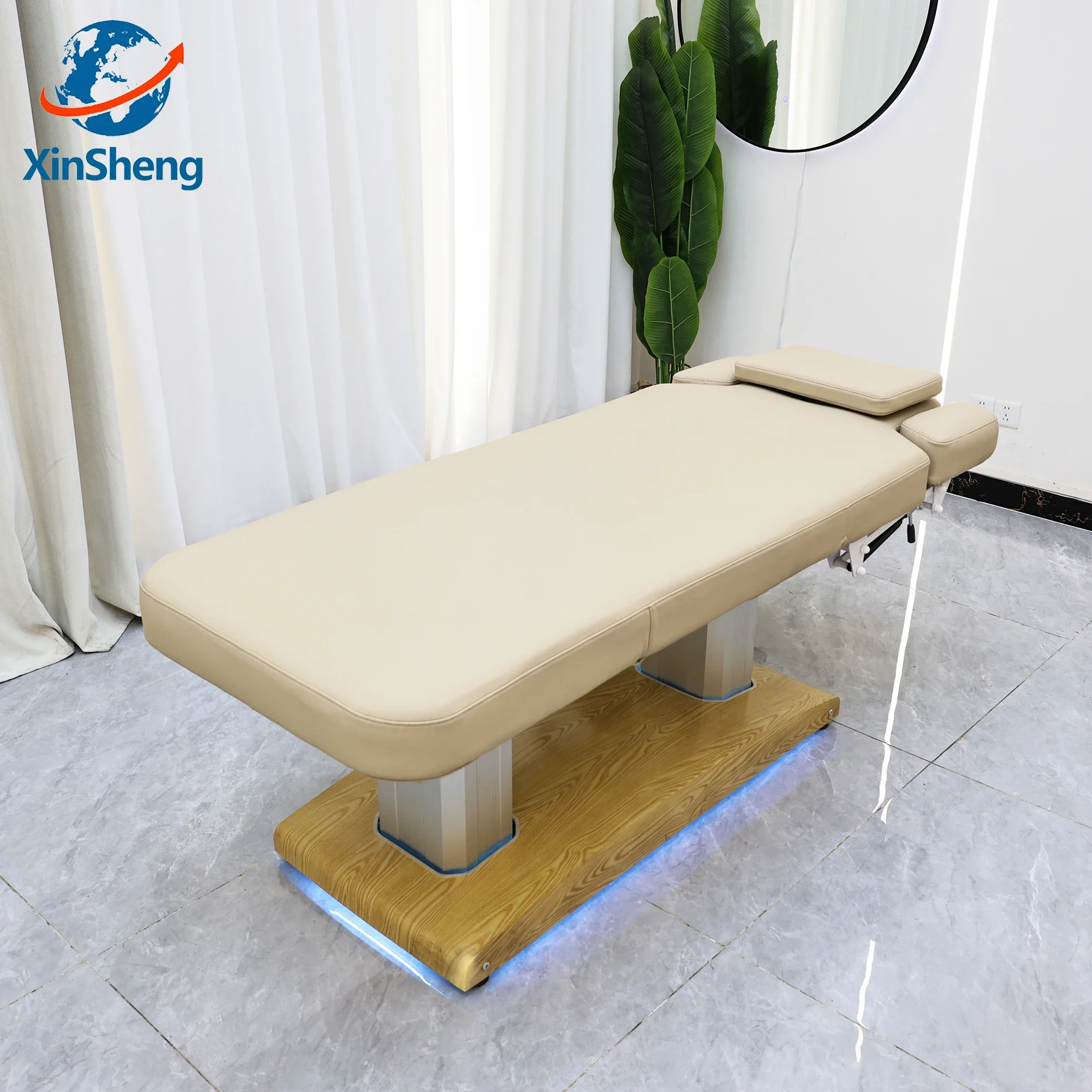 

XinSheng Electric Folding Facial SPA Bed Hydrotherapy Massage Table Salon Eyelash Chair Adjustable Beauty Care Shop Furniture