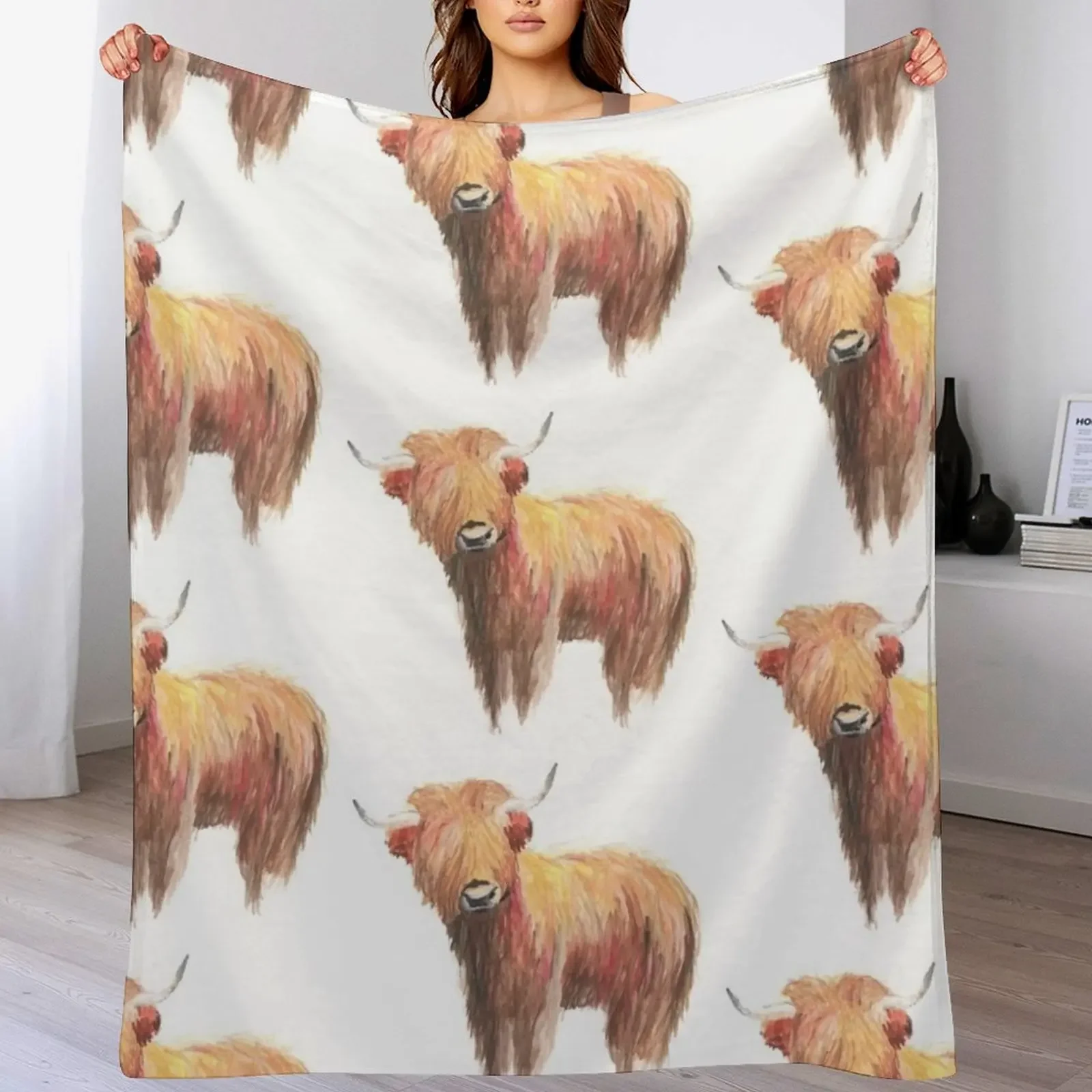 

highland cow Throw Blanket Luxury Throw Sofa Throw Blankets