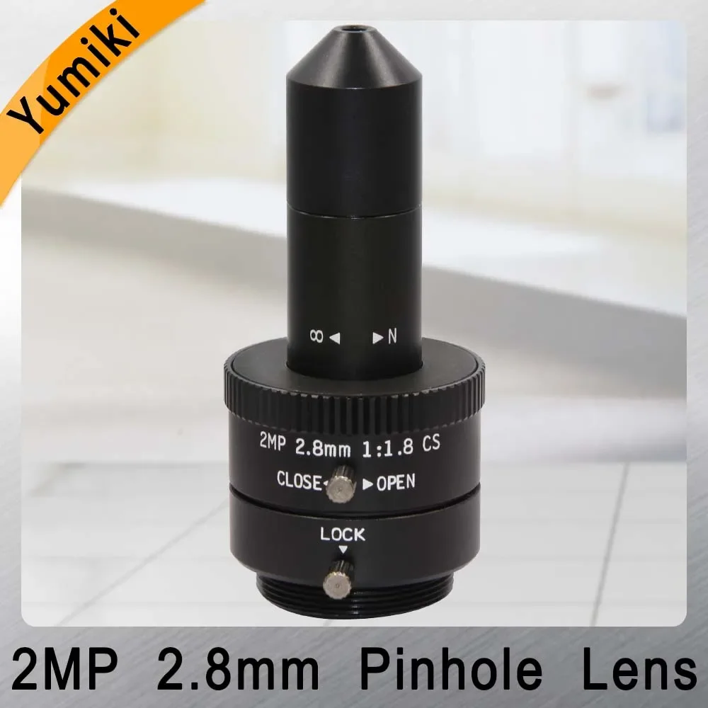 

Yumiki 2.0 Megapixel Manual Iris Pinhole lens 2.8mm,1/2.5" CS Mount CCTV lens for Machine Vision cameras