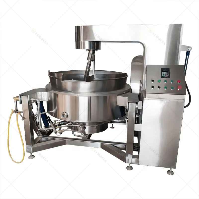 LONKIA Stainless steel lotus paste halwa cheese Turkish delight nougat tilting cooking mixer double jacket kettle machine