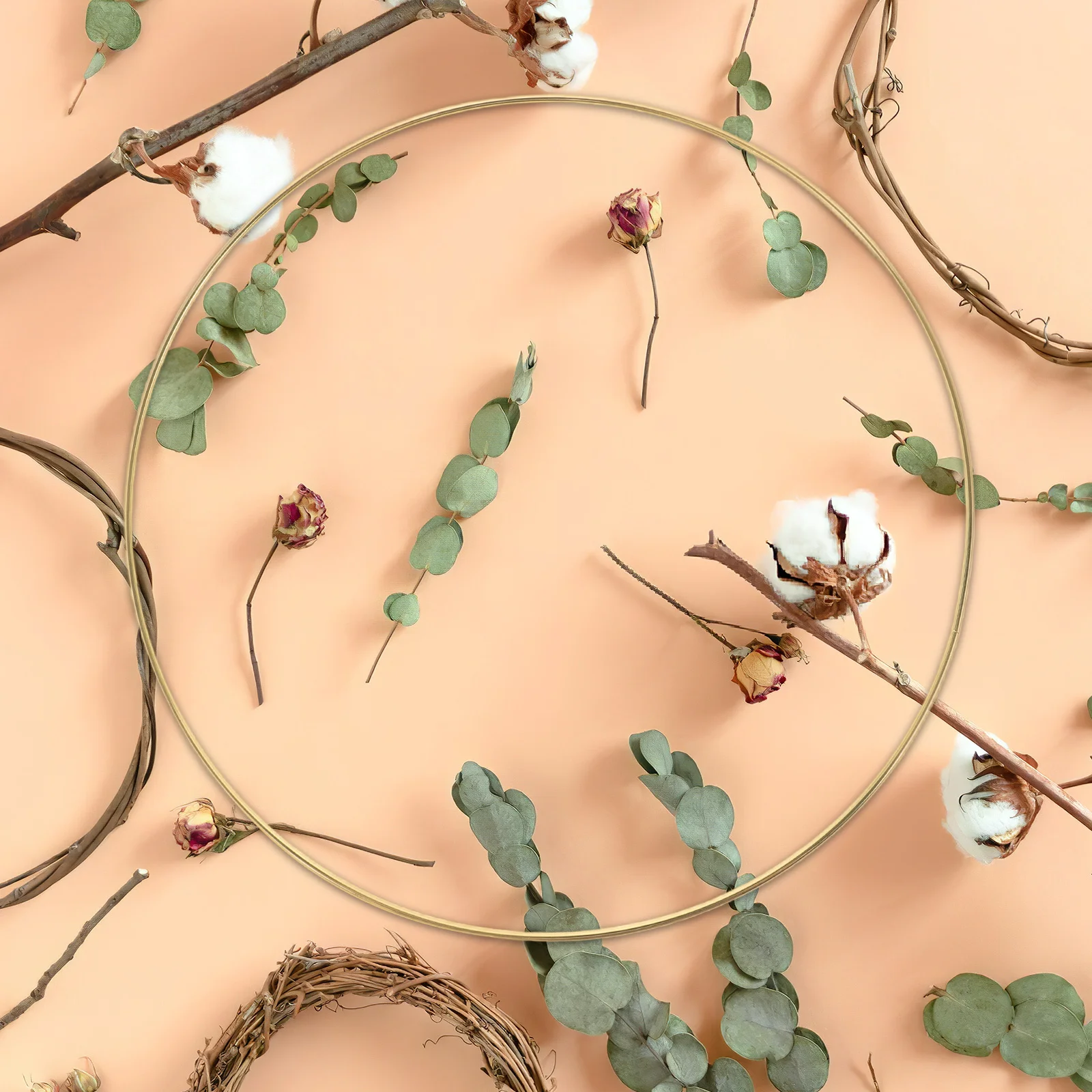 

7pcs Metal Hoop Wreath 30Cm Dreamcatcher Rings Galvanized Iron Diy Craft Circle For Wedding Floral Decor Macrame Ring Set