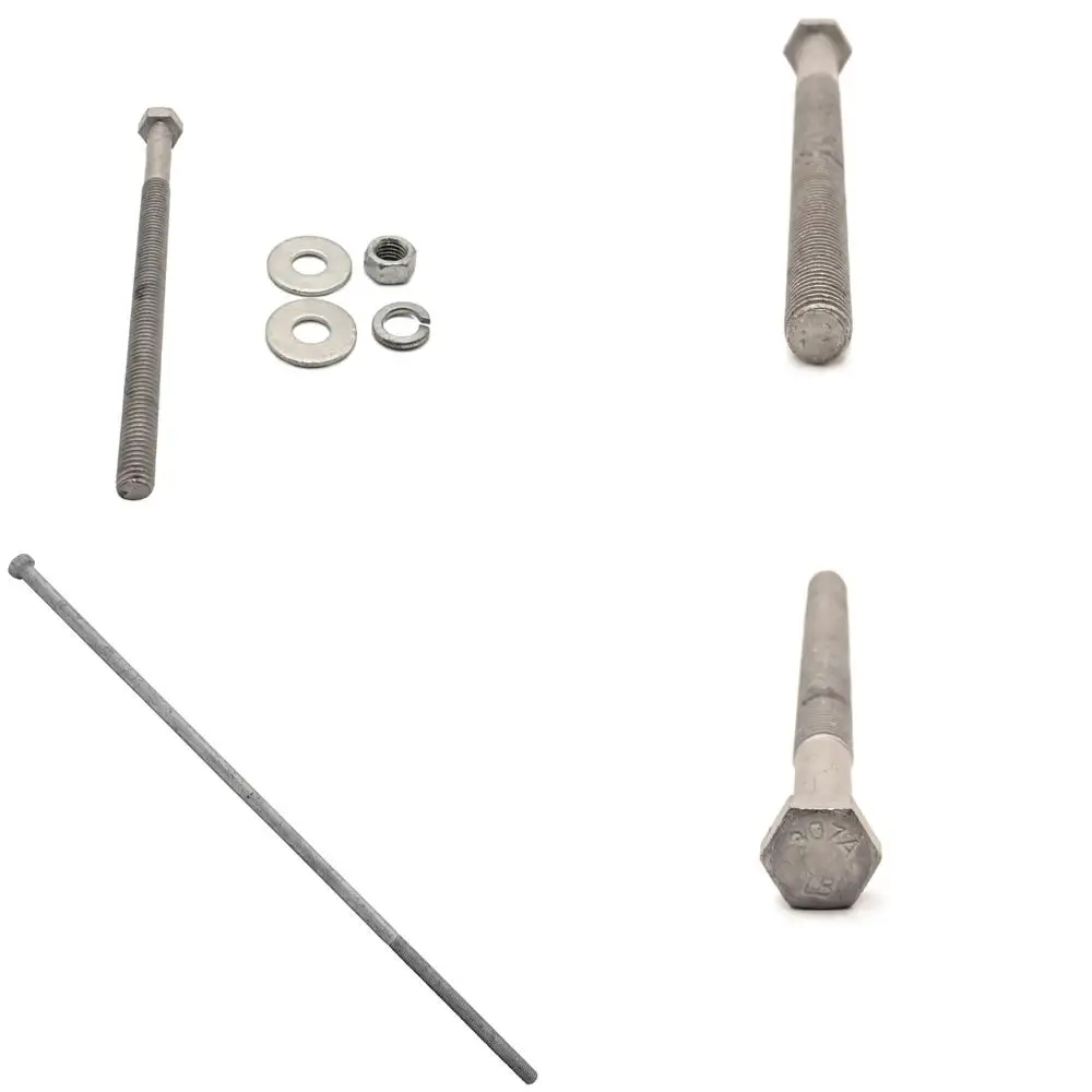 

Grade A307 Hot Dipped Galvanized Hex Bolt Kit, 3/4-10 x 12, 20 Sets with 40 Flat Washers, 20 Nuts, 20 Split Lock Washers, 6mm Th