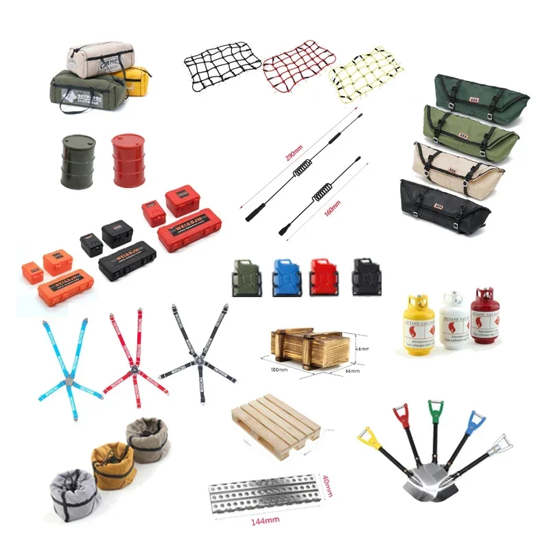 Simulated Decorative Tool Accessories for 1/10 RC Crawler TRX4 Axial SCX10 AXI03007 RBX10 Redcat MST WPL MN D90 DIY Mood Kit
