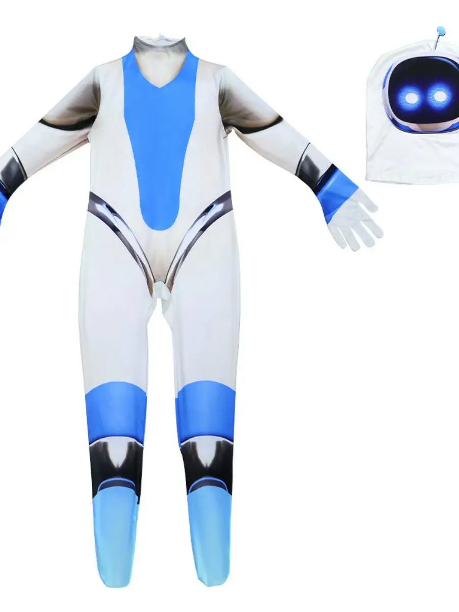 

AstroBot Косплей Вселенная Робот Костюм для выступлений Хэллоуин Ролевой комбинезон Цельный костюм Сценический костюм Полиэстер Материал
