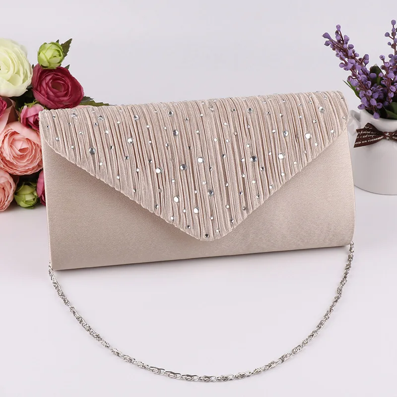 Women Glitter Wallet Clutches Bags Ladies Diamond Evening Purse Banquet Wedding Party Handbag Cheongsam Pocket