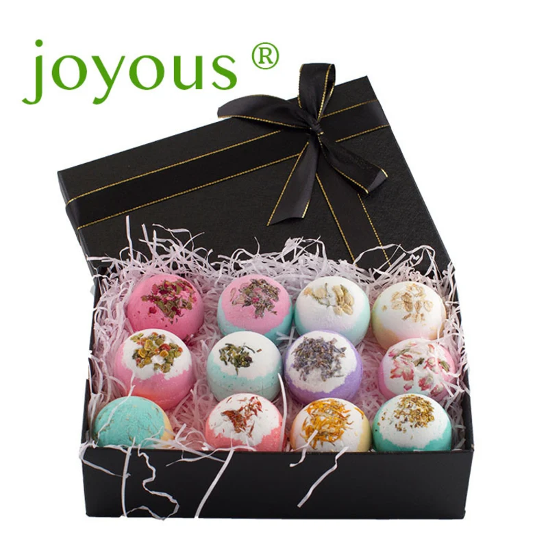 Joyous Petals series gift box bath bomb Bath ball bubble bath, explosive bath salts