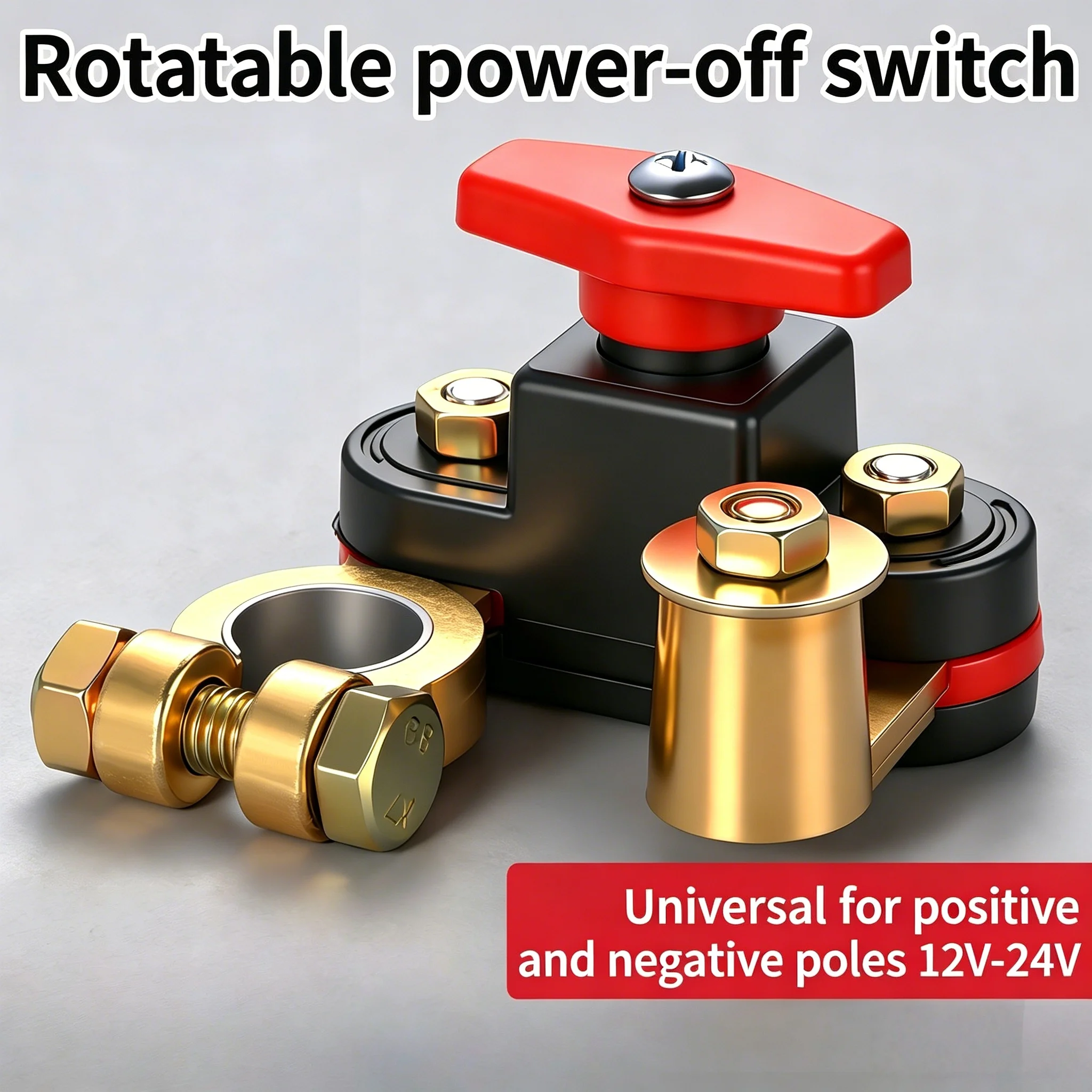 Car Battery Cut Off Switch 12V/24V ﻿Disconnect Automatic Circuit Breaker Anti-Power Off Leakage Protector Universal Auto Parts