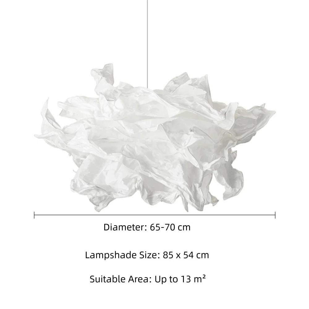 Ins Art DIY Cloud Lampshade Natural Light Artistic Paper Lampshade Paper-based Creative Design Simple Lampshade Bedroom Lighting